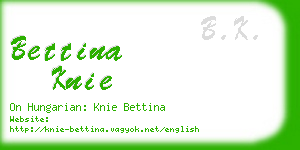 bettina knie business card